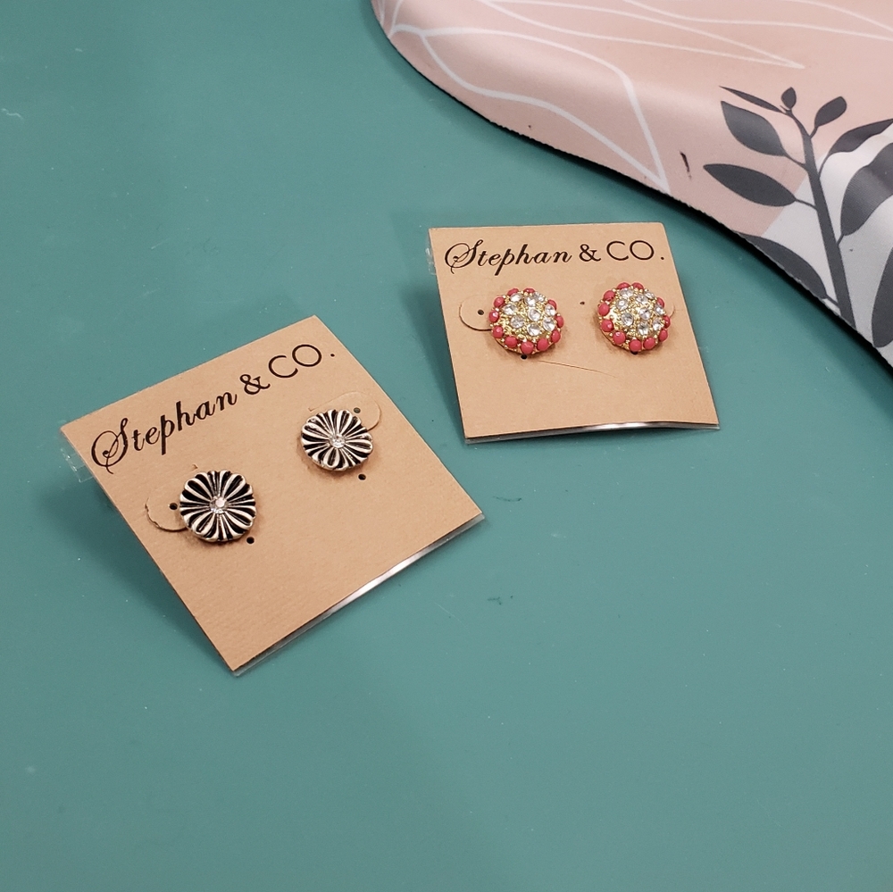 Stephan & Co, NWT, earring bundle, 2 prs pierced post fashion earrings - Picture 11 of 11